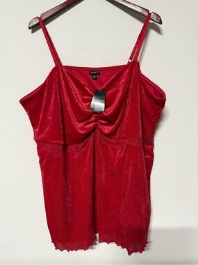 Torrid Velour Mesh Sweetheart Cami.Size 5X